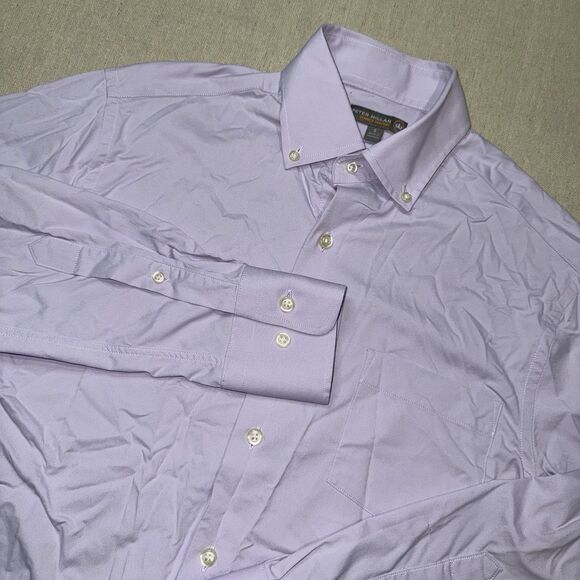 Peter Millar Shirt Mens Small Purple Lavender Summer Comfort Button Down Stretch - Picture 1 of 6